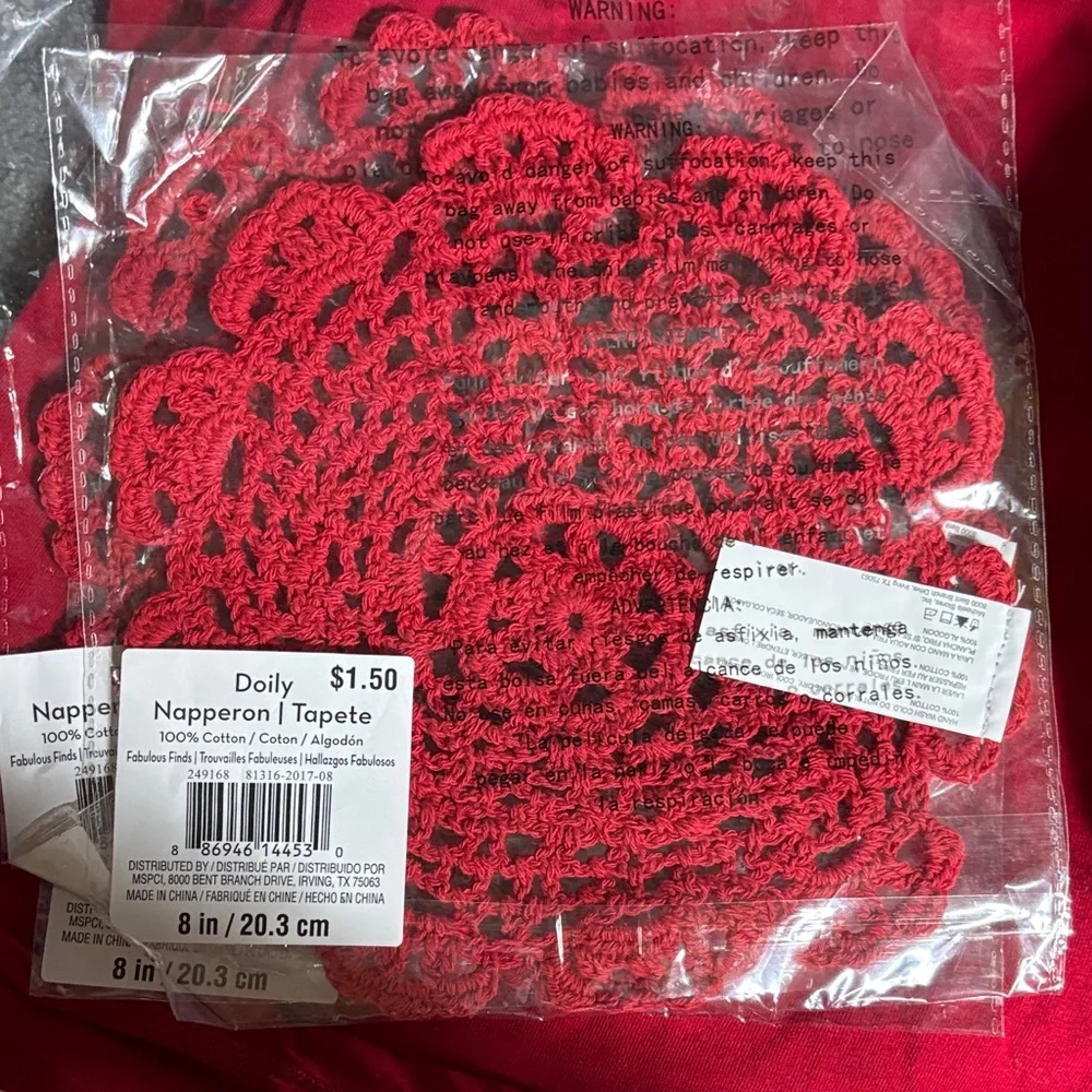 Set of 5 reusable accessory bags, decorative doilies, hair bands, cosmetic bags. - Picture 6 of 16